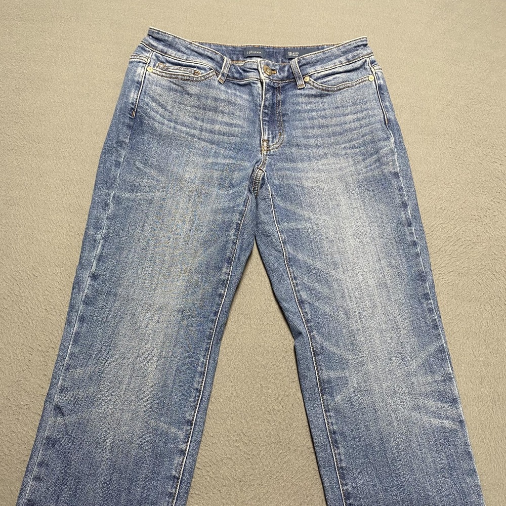 J. Jill Jeans Womens 6 Petite Blue Relaxed Boyfriend Denim Stretch Medium Wash - Picture 2 of 15